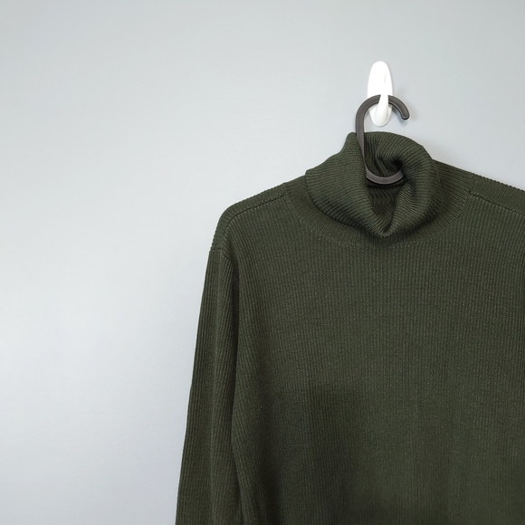 Just Female Women's Fuju Roll Neck Ribbed Knit Long Sleeves Sweater Green Size M - Picture 5 of 9